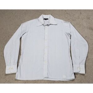 VTG Yves Saint Laurent Dress Shirt Mens 16.5 Large Gray Lightweight Designer